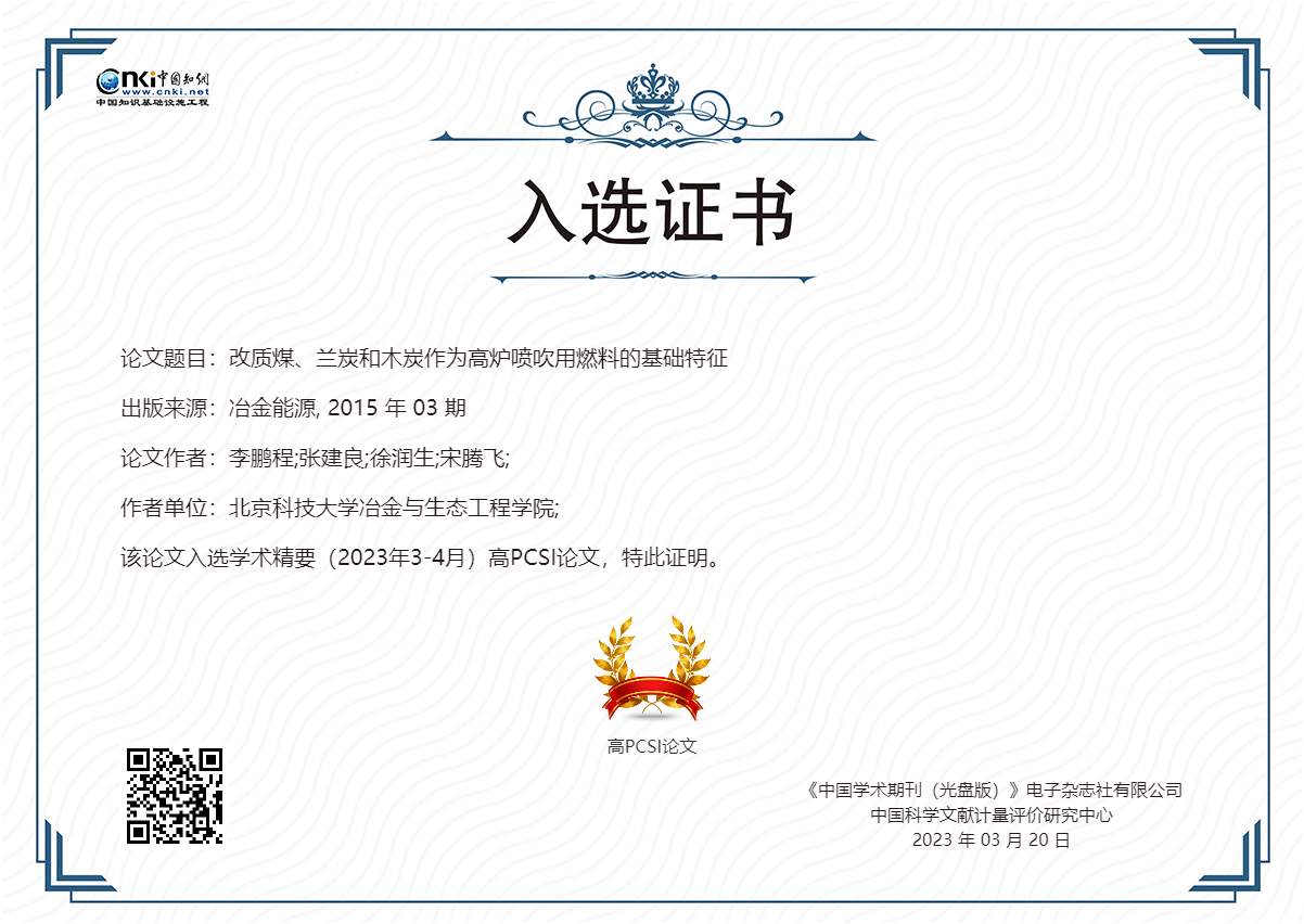 中钢热能院主办期刊《冶金能源》14篇论文入选中国知网《学术精要数据库》高影响力论文